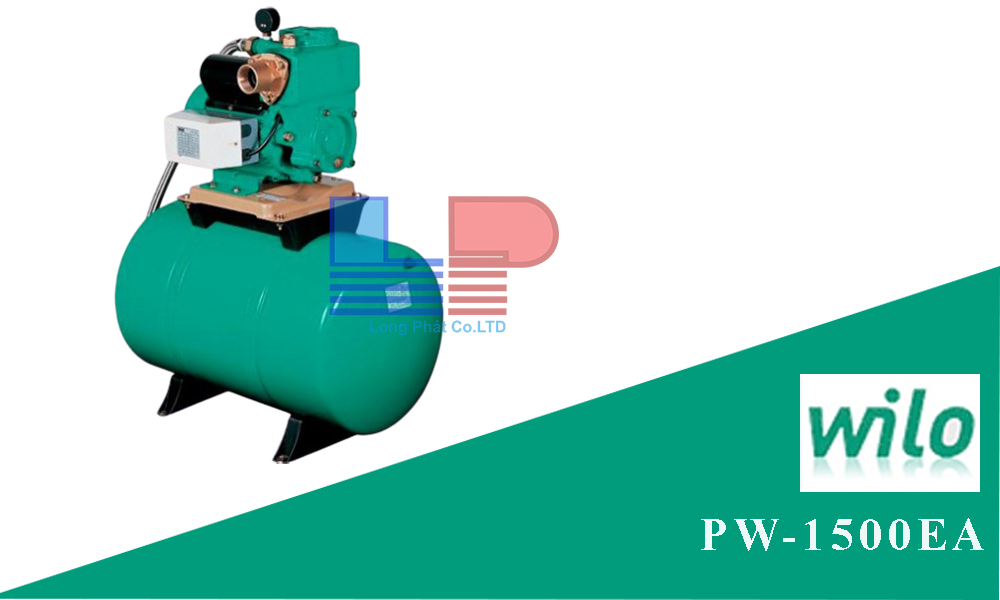 Máy bơm tăng áp tự động Wilo PW-1500EA có bình tích áp