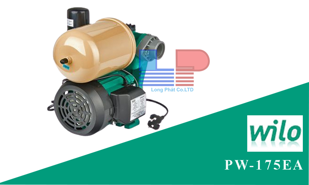 Máy bơm tăng áp tự động Wilo PW-175EA có bình tích áp