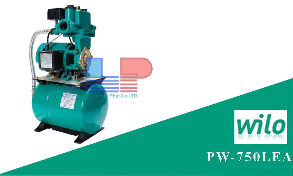 Máy bơm tăng áp tự động Wilo PW-750LEA có bình tích áp