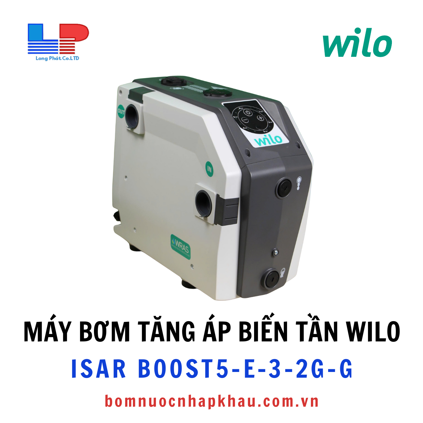 Máy bơm tăng áp biến tần Wilo ISAR BOOST5-E-3-2G-G Máy bơm tăng áp biến tần Wilo ISAR BOOST5-E-3-2G-G